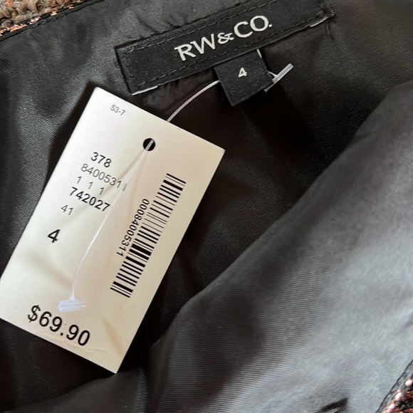 RW&CO metallic copper short skirt - Picture 6 of 6